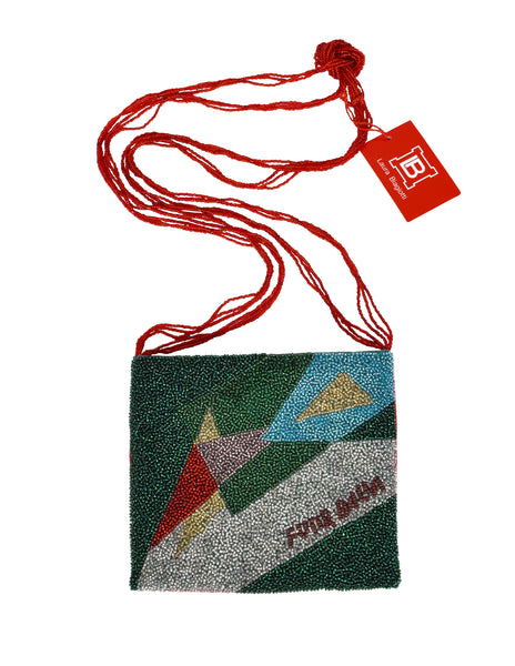 Laura Biagiotti Vintage 'Futur Balla' Beaded & Embroidered Multicolor Bag