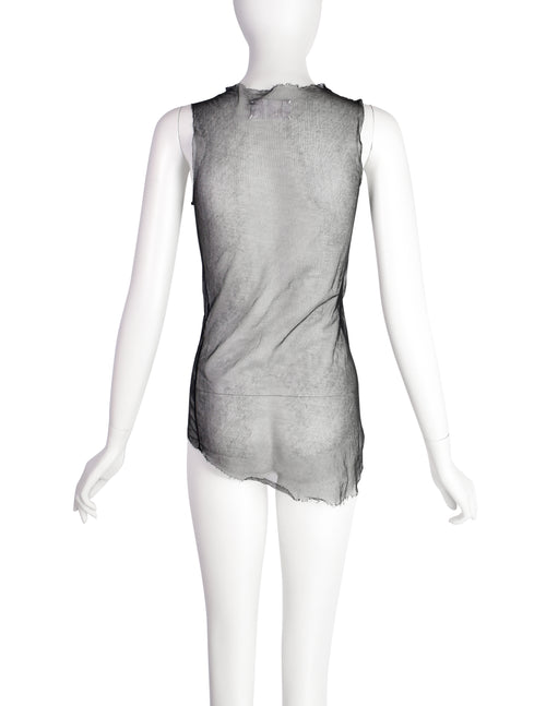 Maison Martin Margiela Vintage SS 1989 Black Distressed Mesh