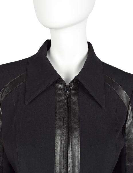 Plein Sud Vintage 1990s Black Longline Zip Up Jacket
