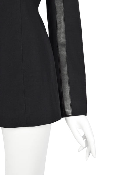 Plein Sud Vintage 1990s Black Longline Zip Up Jacket