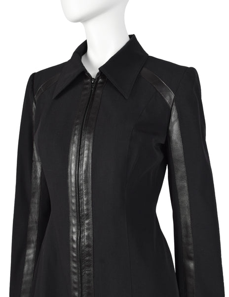 Plein Sud Vintage 1990s Black Longline Zip Up Jacket