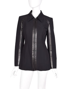 Plein Sud Vintage 1990s Black Longline Zip Up Jacket
