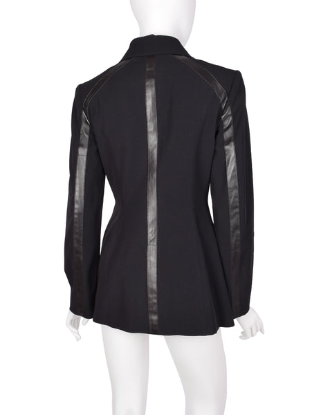 Plein Sud Vintage 1990s Black Longline Zip Up Jacket