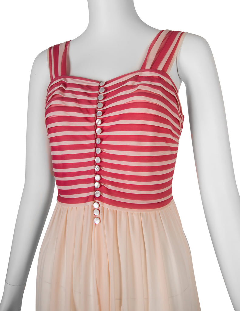 Schiaparelli Vintage Two Tone Pink Nightgown Slip Dress Amarcord Vintage Fashion Schiaparelli Vintage Two Tone Pink Nightgown Slip Dress Amarcord Vintage Fashion
