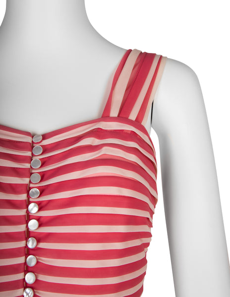 Schiaparelli Vintage Two Tone Pink Nightgown Slip Dress