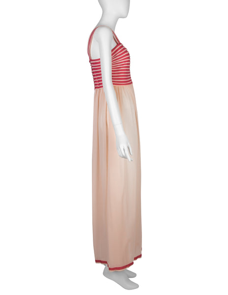 Schiaparelli Vintage Two Tone Pink Nightgown Slip Dress