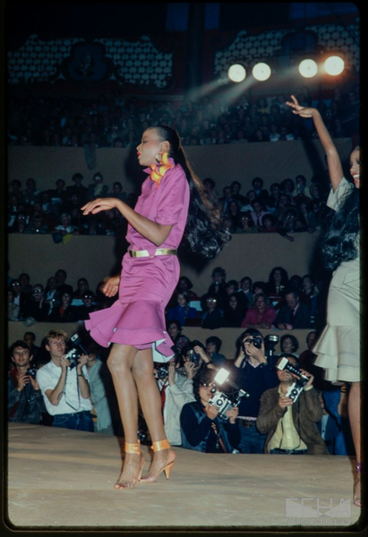 Thierry Mugler Vintage SS 1980 Purple and Orange Detachable Ruffle Skirt