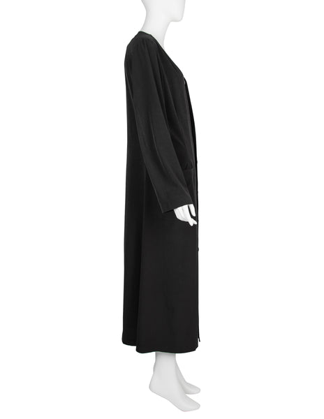 Yohji Yamamoto Pour Homme Vintage AW 2005 Black Rayon Cardigan Duster