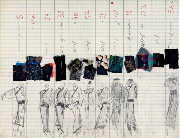 Yves Saint Laurent Vintage Haute Couture AW 1977 'Les Chinoises' Autumnal Foliage Print Silk Top