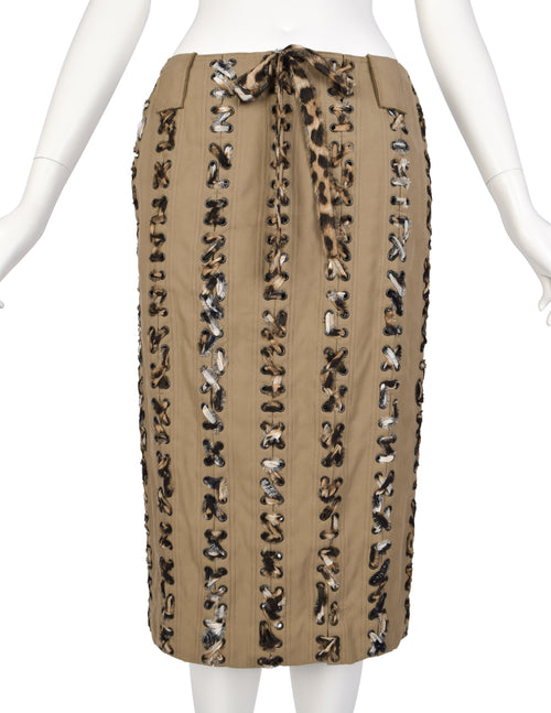 Yves Saint Laurent Vintage SS 2002 by Tom Ford Tan Denim