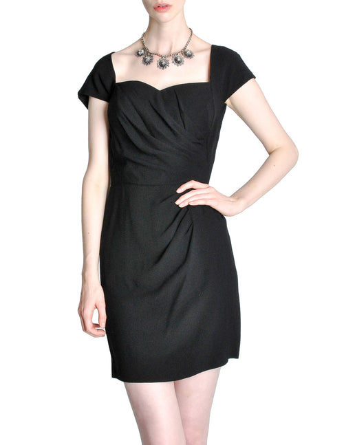 1960s black dress Unique Vintage 1960s Black Criss Cross Halter Penelope Wiggle Dress main image 0