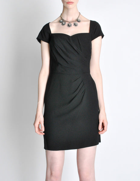 Vintage 1960s Crepe Little Black Dress
