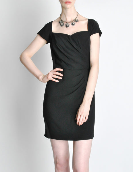 Vintage 1960s Crepe Little Black Dress