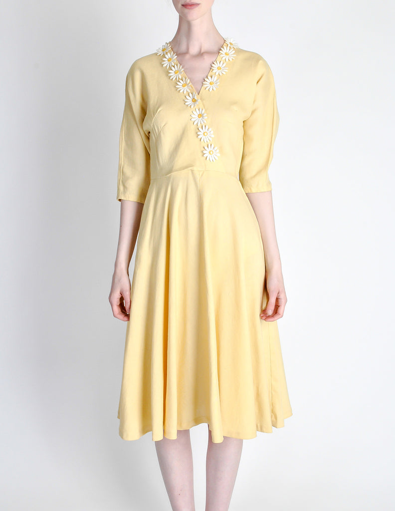 Yellow 1940s cheap dress