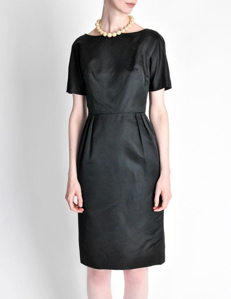 classic wiggle dress 1950s Draped Jersey Wiggle Dress-small La Poubelle Vintage