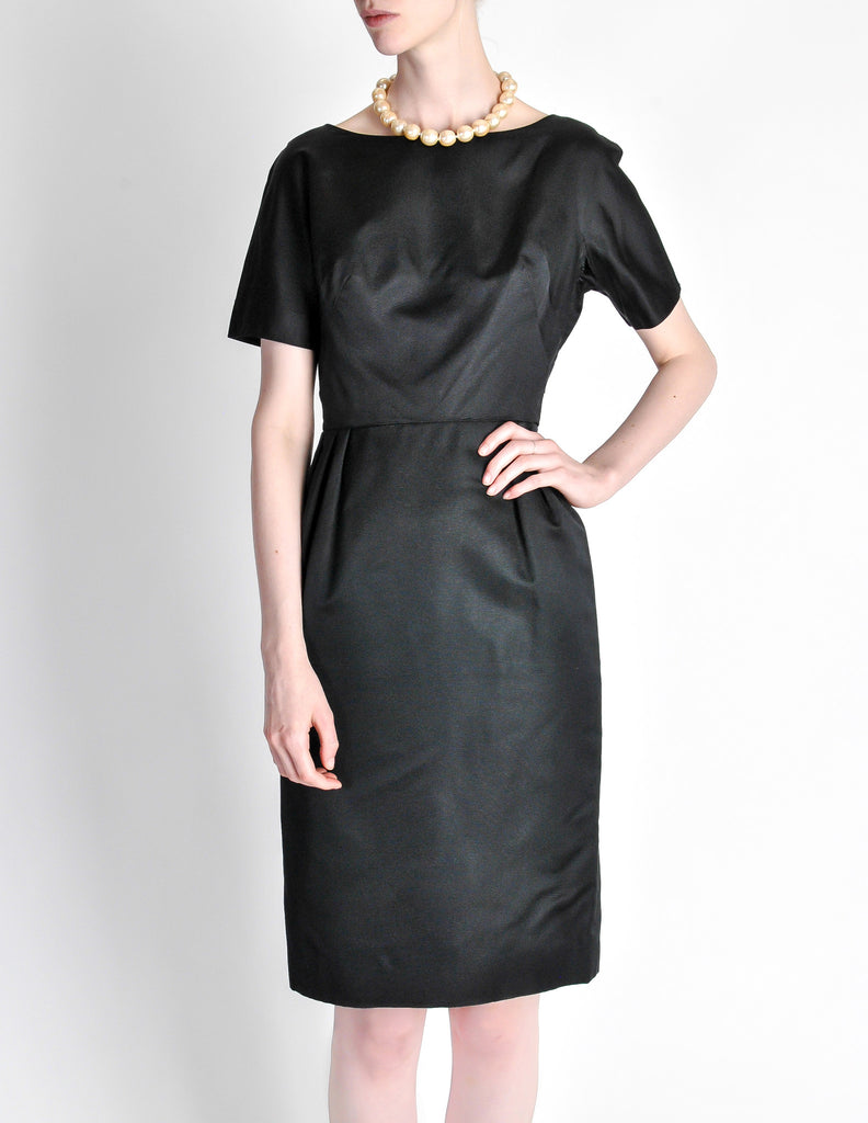 Vintage 1960s Black Classic Ribbed Wiggle Dress – Amarcord Vintage Fashion