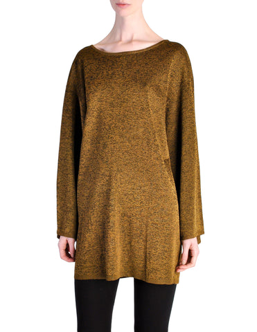 Alaïa Vintage Brown Gold Oversized Tunic Sweater - Amarcord Vintage Fashion
 - 1