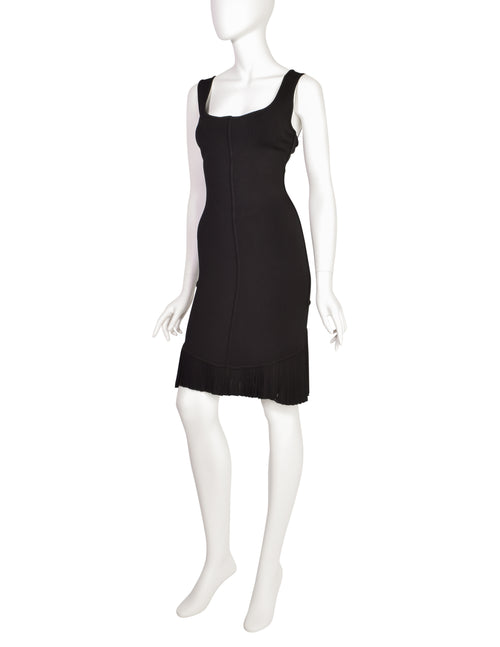 Alaia Vintage SS 1990 Sexy Black Ultra Body Con Pleated Detail Dress – Amarcord Vintage Fashion Alaia Vintage SS 1990 Sexy Black Ultra Body Con Pleated Detail Dress – Amarcord Vintage Fashion