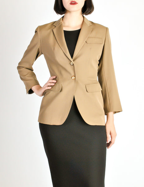 Alaïa Vintage Beige Tailored Blazer