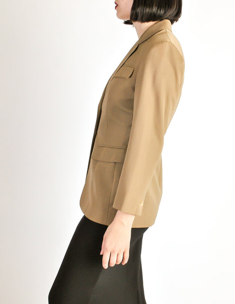 Alaïa Vintage Beige Tailored Blazer - Amarcord Vintage Fashion
 - 6