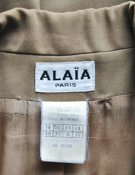 Alaïa Vintage Beige Tailored Blazer