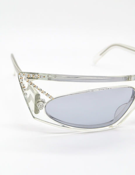 Mikli Vintage Clear Asymmetrical Space Sunglasses 305 100