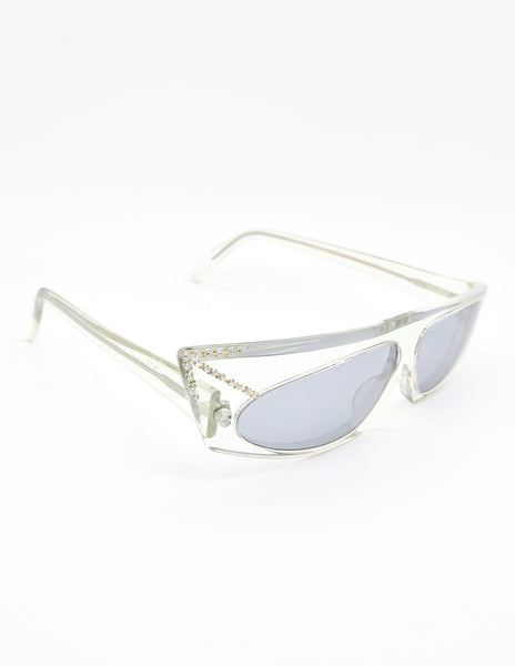 Mikli Vintage Clear Asymmetrical Space Sunglasses 305 100