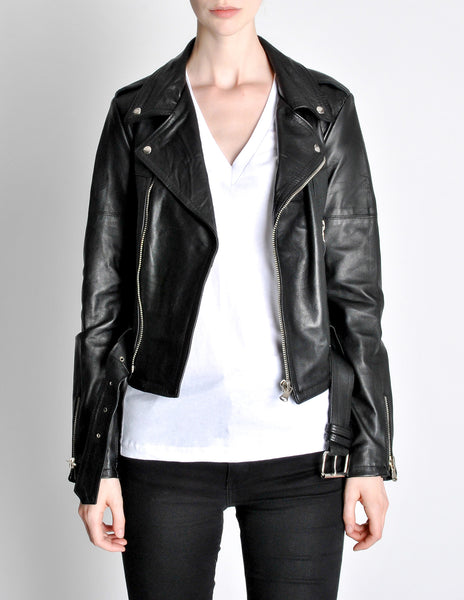 Amarcord Recycled Leather Motorcycle Jacket - Amarcord Vintage Fashion
 - 6