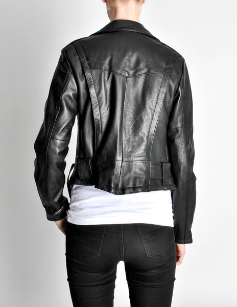 Amarcord Recycled Leather Motorcycle Jacket - Amarcord Vintage Fashion
 - 9