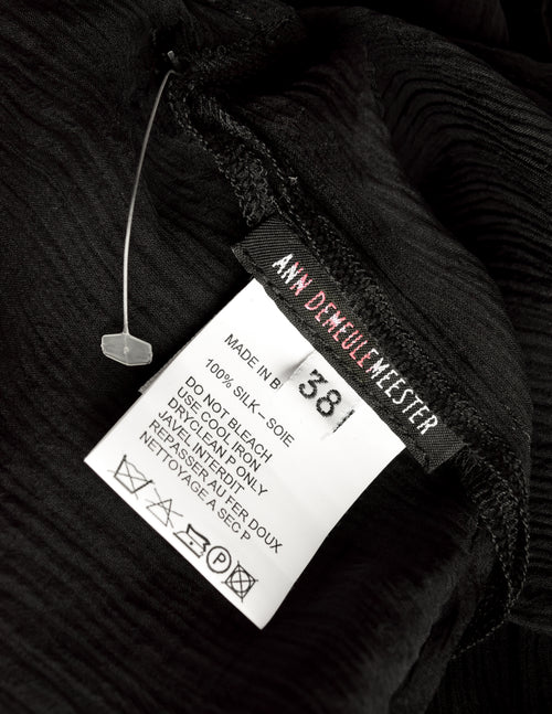 Ann Demeulemeester Vintage 1990s Stunning Sheer Black Silk Full