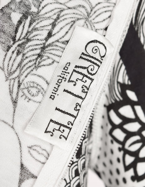 Cirette Vintage Amazing Black and White Women and Bird Novelty Print Maxi Dress