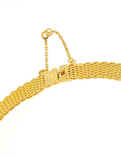 Balenciaga Vintage Seafoam Enamel Gold Choker Necklace – Amarcord 