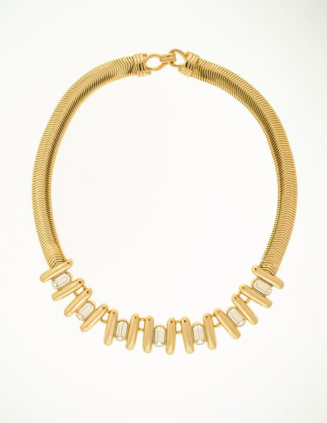 Balenciaga Vintage Gold Rhinestone Necklace