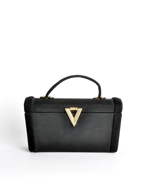 Surrey Vintage 1960s Black Box Handbag – Amarcord Vintage Fashion