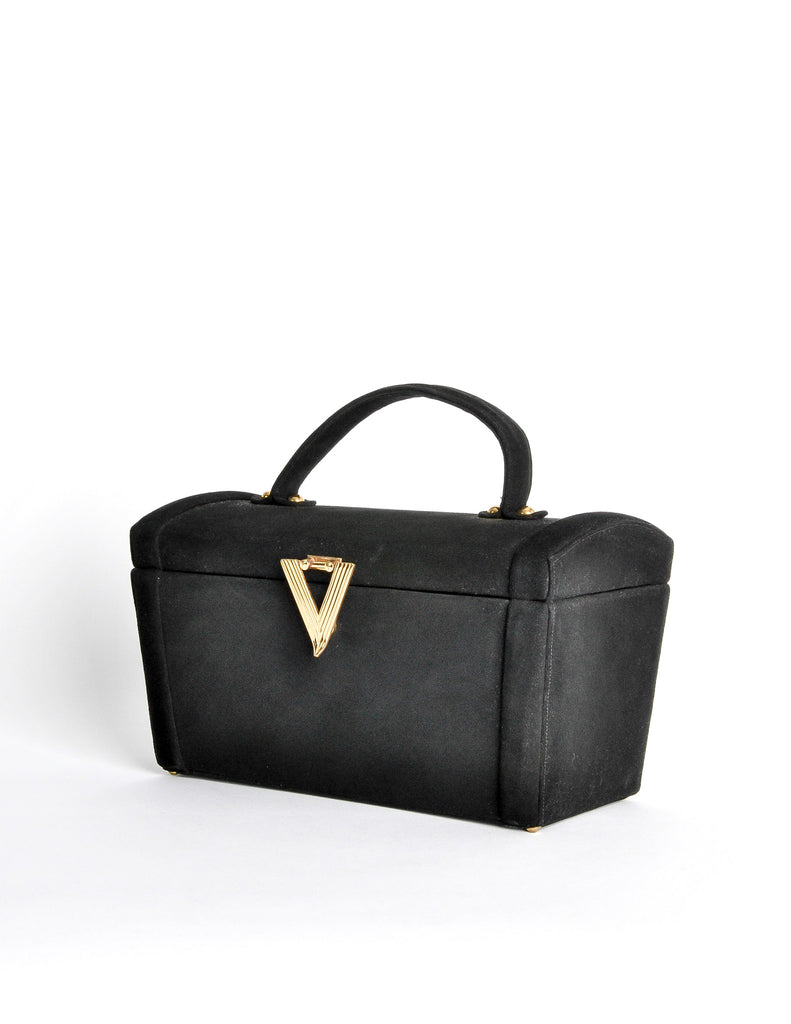 SPECIALITES TA 1950s～1960s フロントバッグ 難あり Surrey Vintage 1960s Black Box Handbag – Amarcord Vintage Fashion