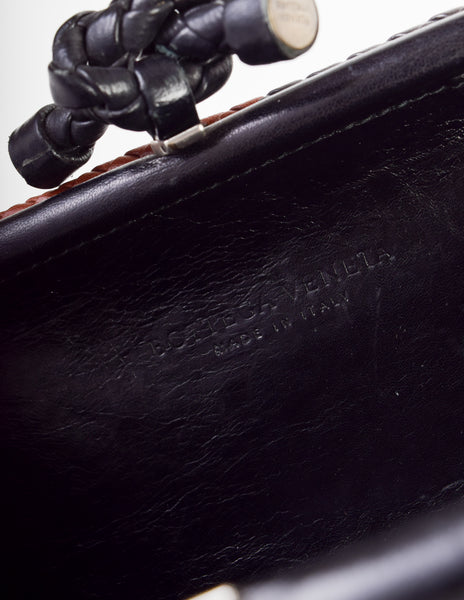 Bottega Veneta Vintage 'The Knot' Multicolor Intrecciato Tornado Clutch Bag
