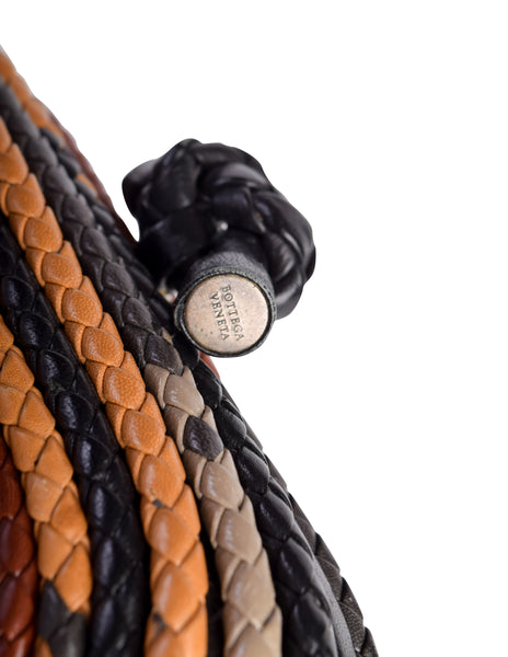 Bottega Veneta Vintage 'The Knot' Multicolor Intrecciato Tornado Clutch Bag