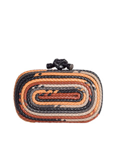 Bottega Veneta Vintage 'The Knot' Multicolor Intrecciato Tornado Clutch Bag