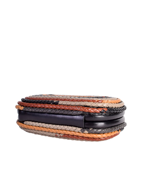 Bottega Veneta Vintage 'The Knot' Multicolor Intrecciato Tornado Clutch Bag