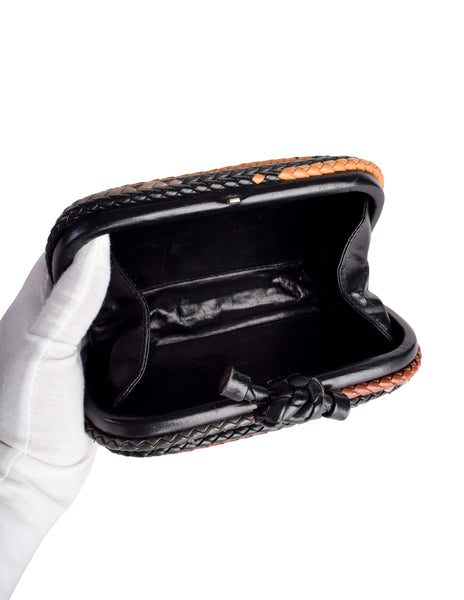 Bottega Veneta Vintage 'The Knot' Multicolor Intrecciato Tornado Clutch Bag