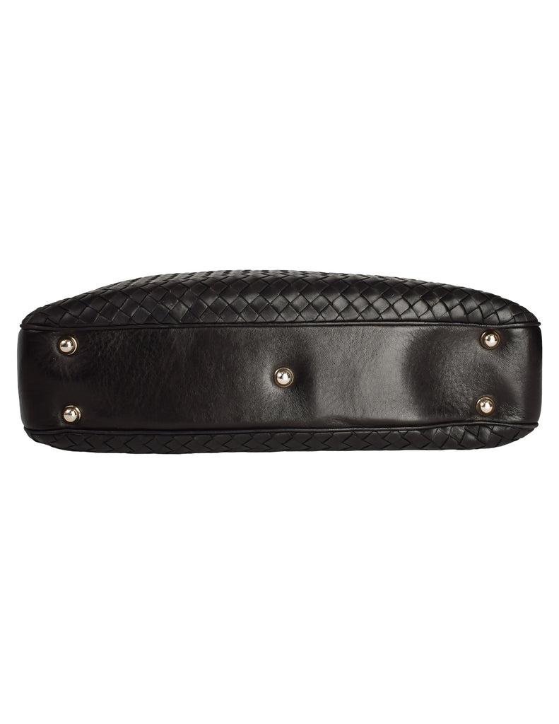 Bottega Veneta Vintage Black Intrecciato Woven Leather Kisslock Clutch –  Amarcord Vintage Fashion