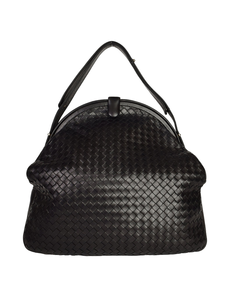 Bottega Veneta Vintage Massive Intrecciato Woven Black Leather Shoulde –  Amarcord Vintage Fashion