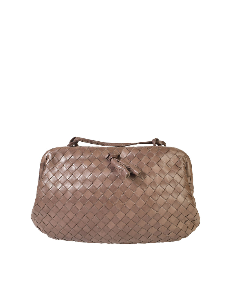 Bottega Veneta Vintage Green and Brown Intrecciato Woven Leather and C –  Amarcord Vintage Fashion