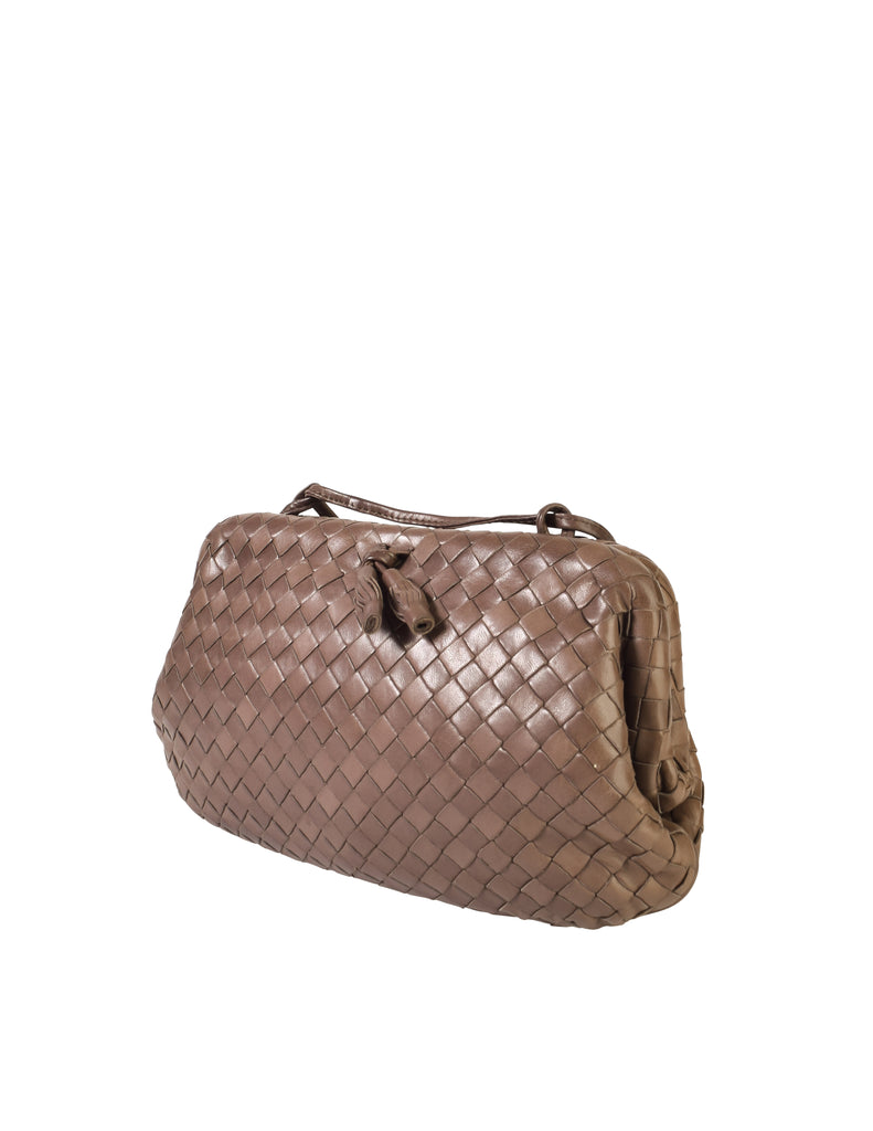 Bottega Veneta Vintage Intrecciato Weave turnlock Flap Bag - The