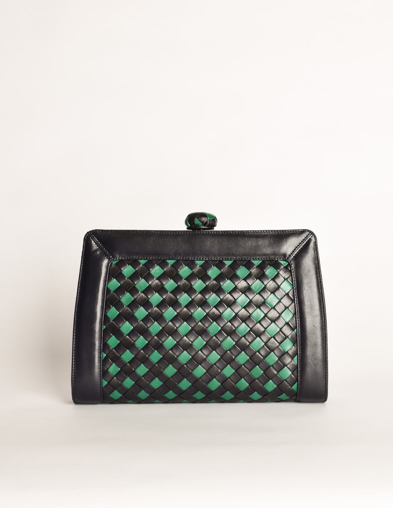 BOTTEGA VENETA Knot intrecciato woven leather shoulder bag