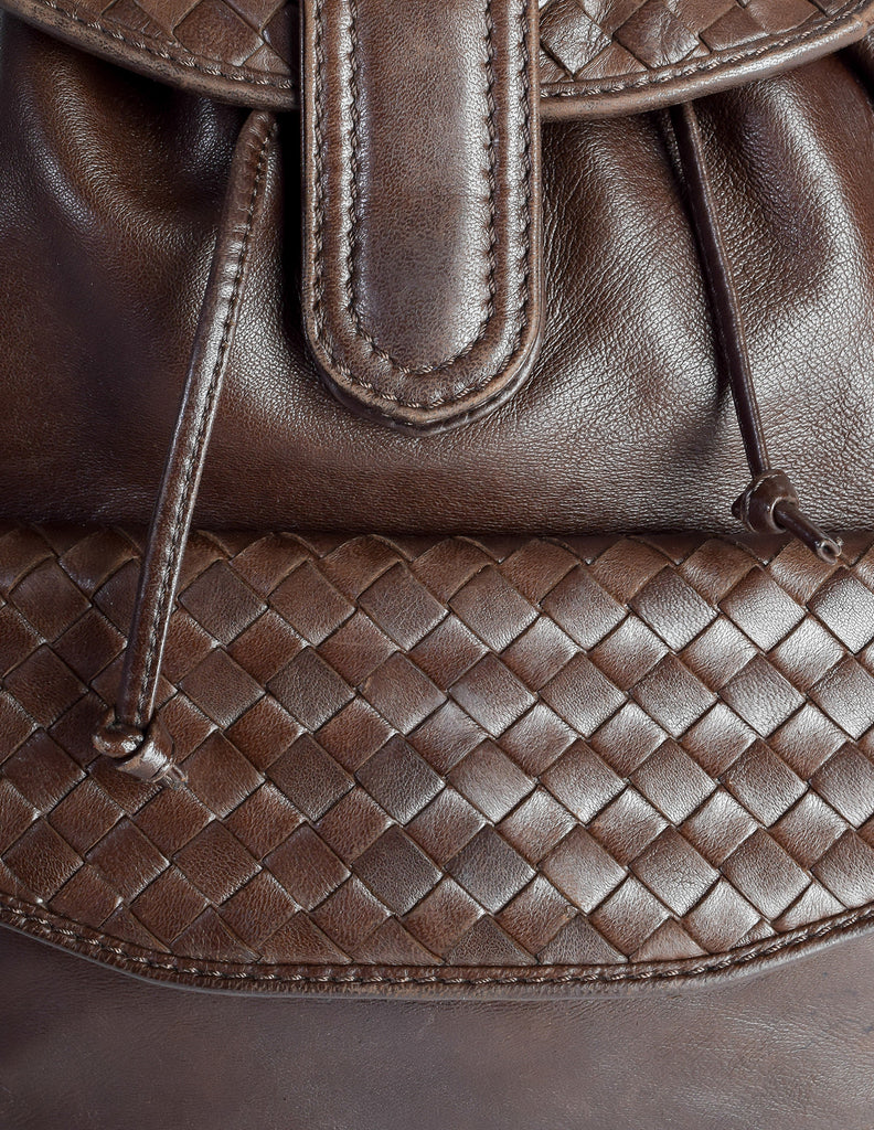 Bottega Veneta Vintage Intrecciato Mushroom Brown Woven Leather Should –  Amarcord Vintage Fashion