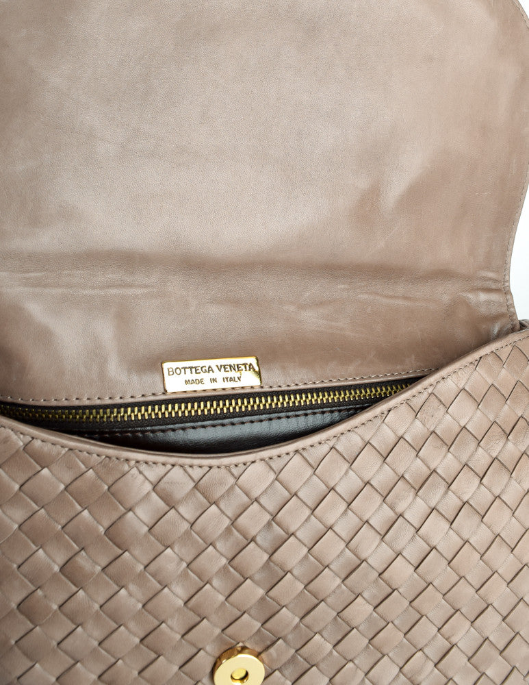Bottega Veneta Brown Intrecciato Leather Pochette by WP Diamonds – myGemma