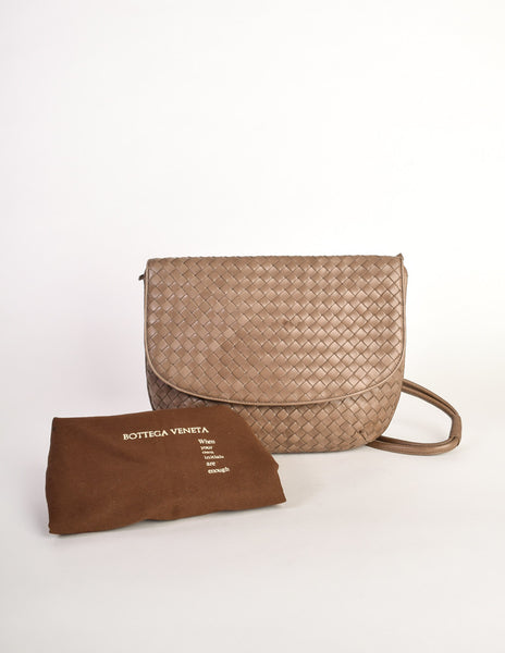 Bottega Veneta Vintage Intrecciato Mushroom Brown Woven Leather Should –  Amarcord Vintage Fashion