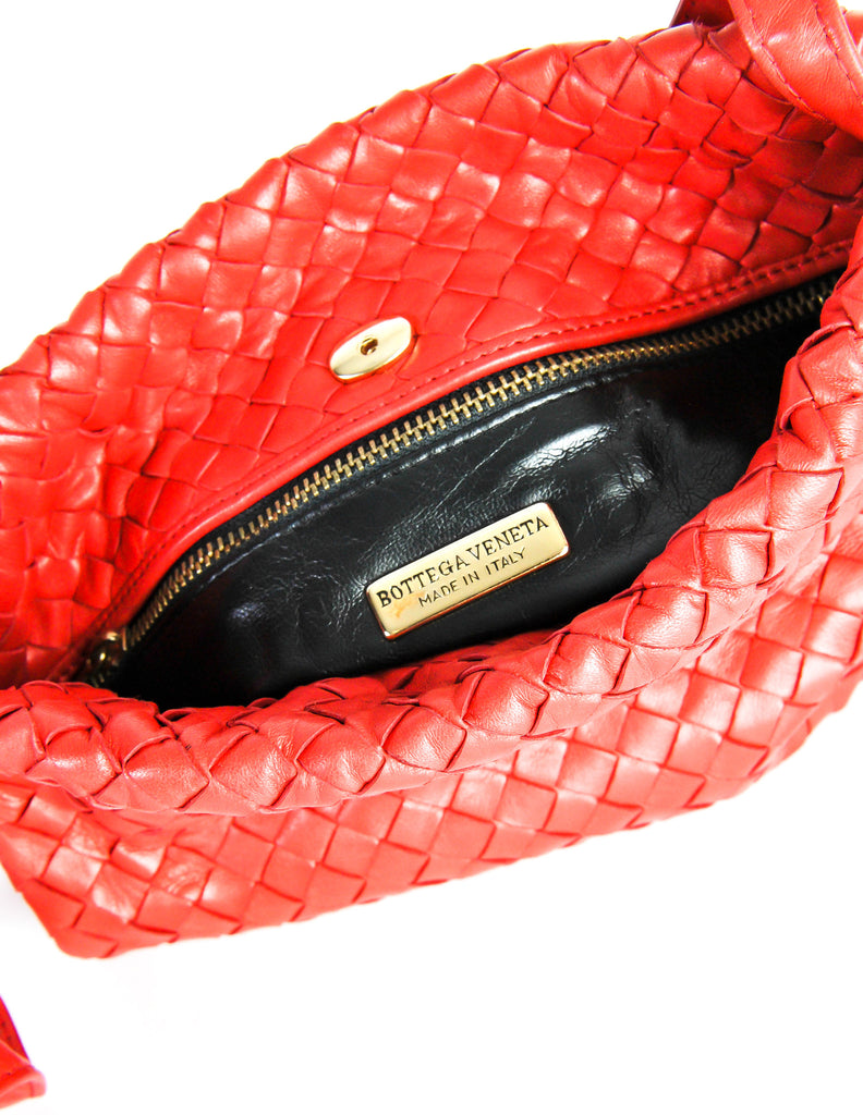 Bottega Veneta Vintage - Intrecciato Hobo Bag - Orange - Leather