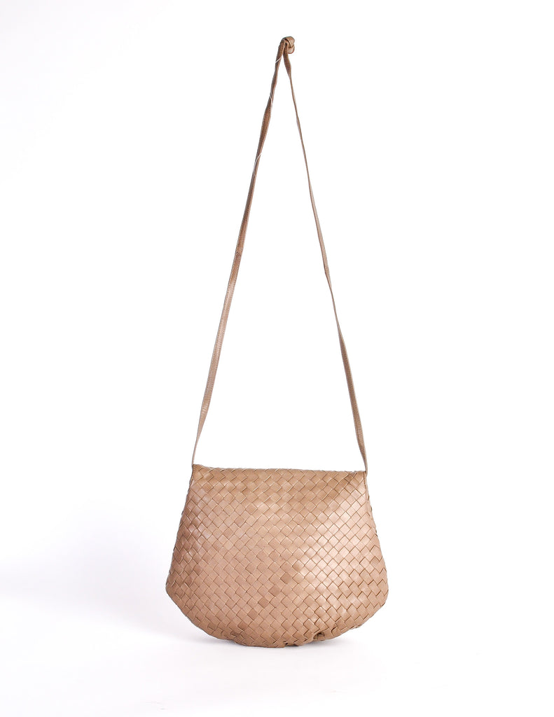 Bottega Veneta Vintage Intrecciato Gold Woven Leather Crossbody Bag –  Amarcord Vintage Fashion